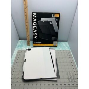MAGEASY COVERBUDDY Magnetic Protective Case iPad Pro 13 inch M4 Leather White